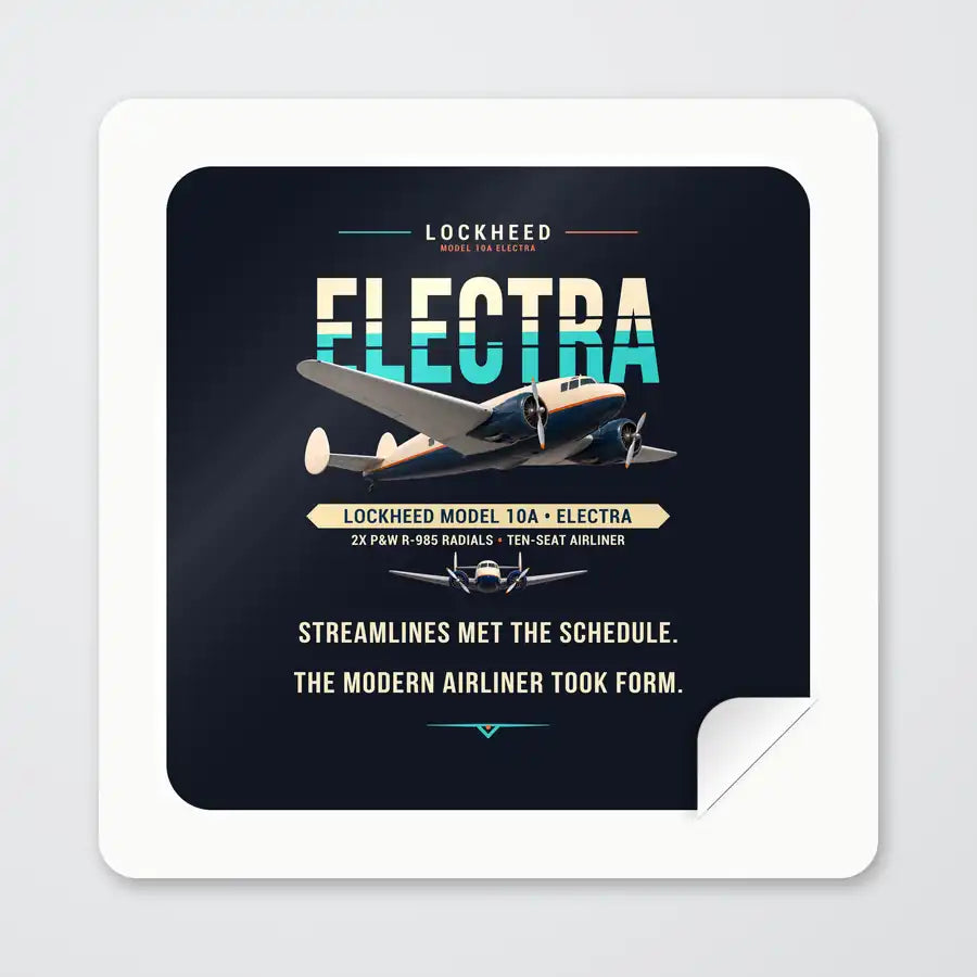 Model 10A Electra - Original - Square Sticker - Peel