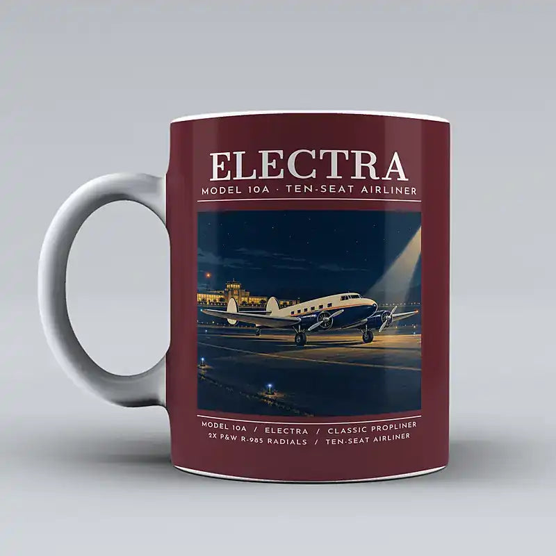 Model 10A Electra - Poster - Mug - Dark Red