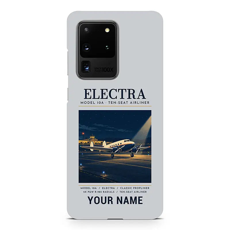 Model 10A Electra - Poster + Name - Samsung Case - Light Gray