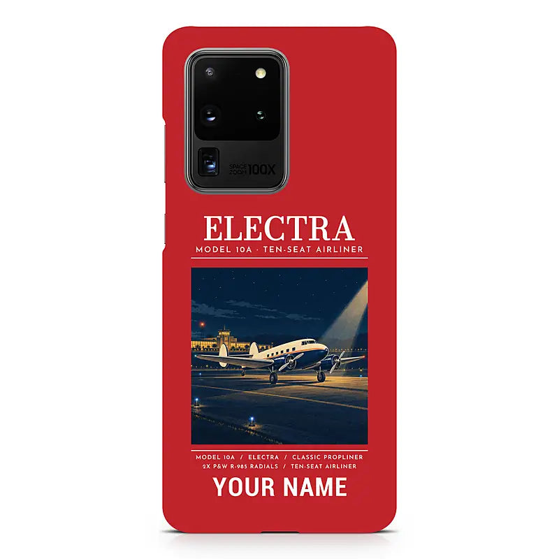 Model 10A Electra - Poster + Name - Samsung Case - Red