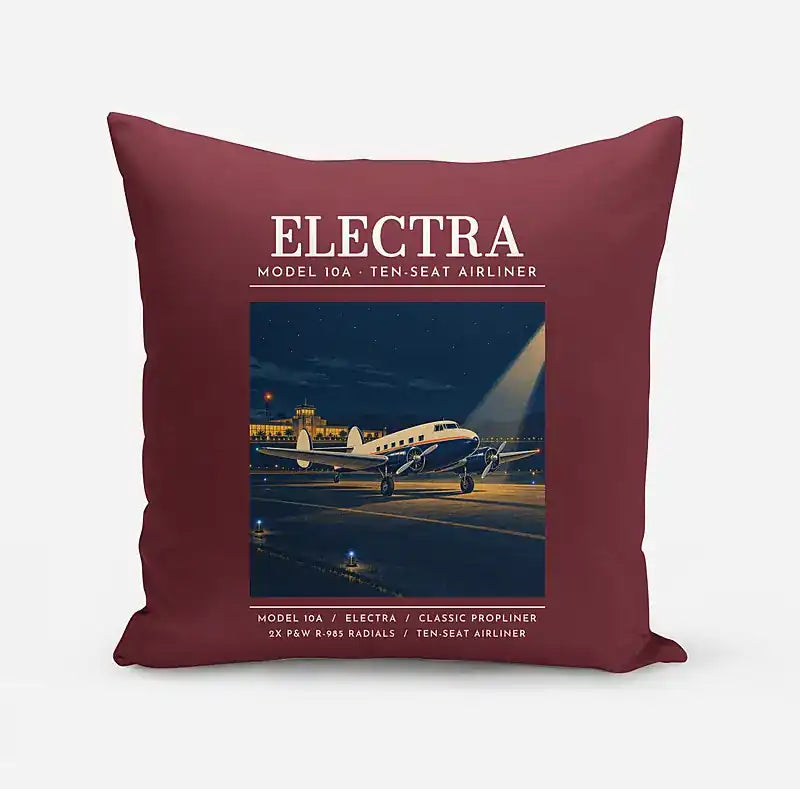 Model 10A Electra - Poster - Pillow - Dark Red