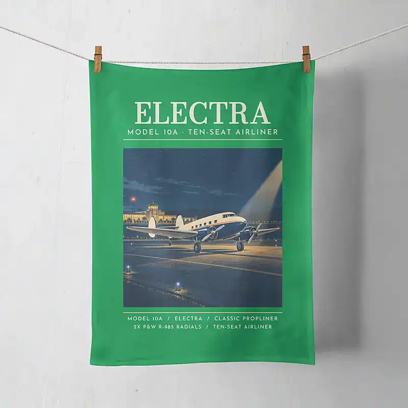 Model 10A Electra - Poster - Towel - Green