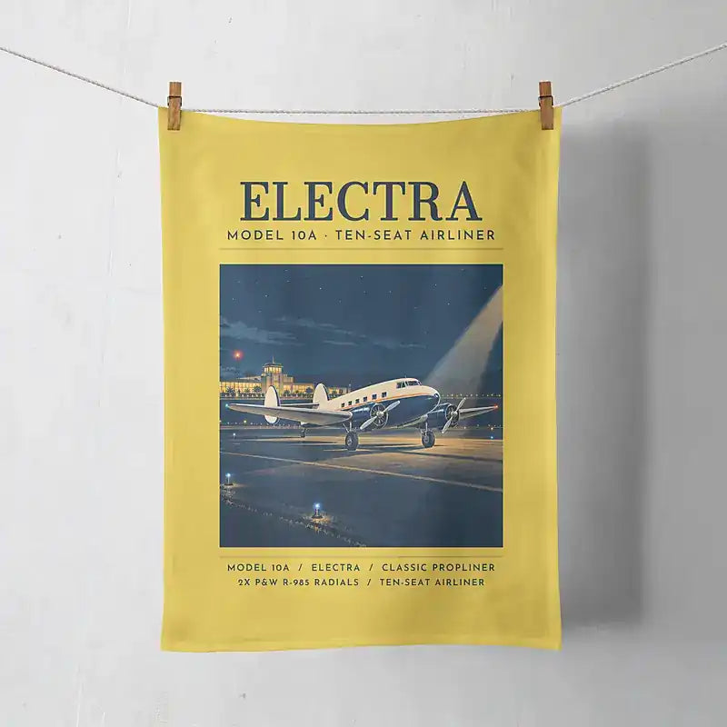 Model 10A Electra - Poster - Towel - Yellow