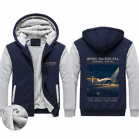 Thumbnail for Model 10A Electra Zipped Sweatshirts - Poster - Navy & Gray