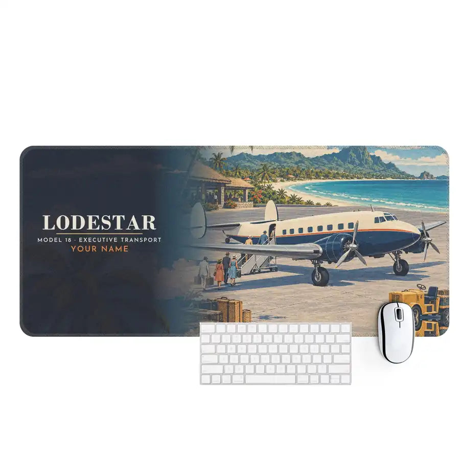 Model 18 Lodestar - 3D + Name - Desk Mat - Full Print