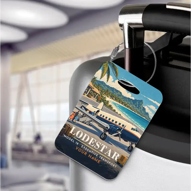 Model 18 Lodestar - 3D + Name - Luggage Tag - Full Print