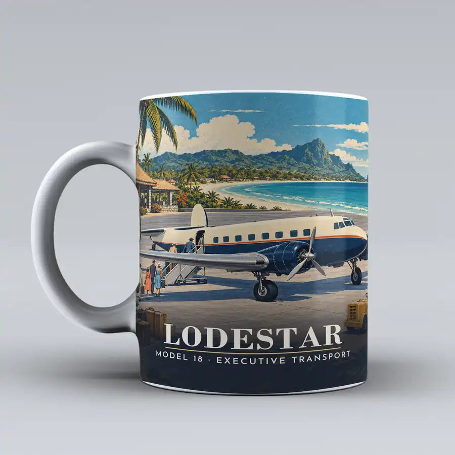 Model 18 Lodestar - 3D + Title - Mug - White
