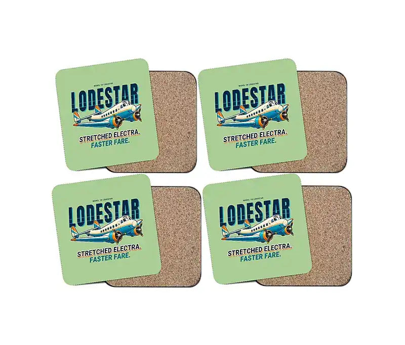 Model 18 Lodestar - Cartoon - Coaster Set - Light Green