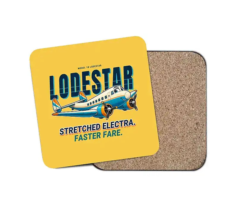 Model 18 Lodestar - Cartoon - Coaster - Yellow