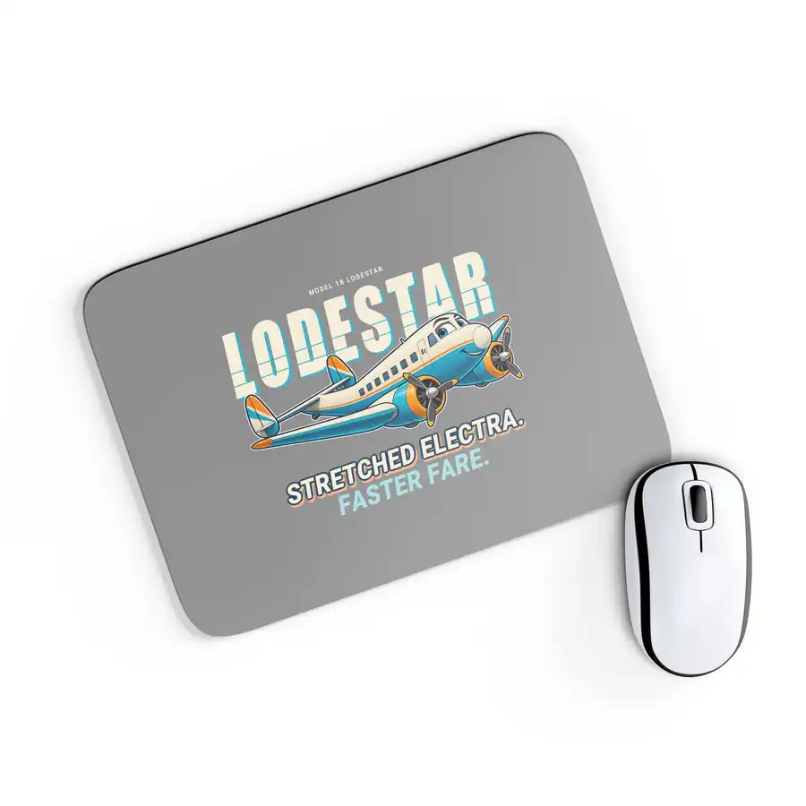 Model 18 Lodestar - Cartoon - Mouse Pad - Gray