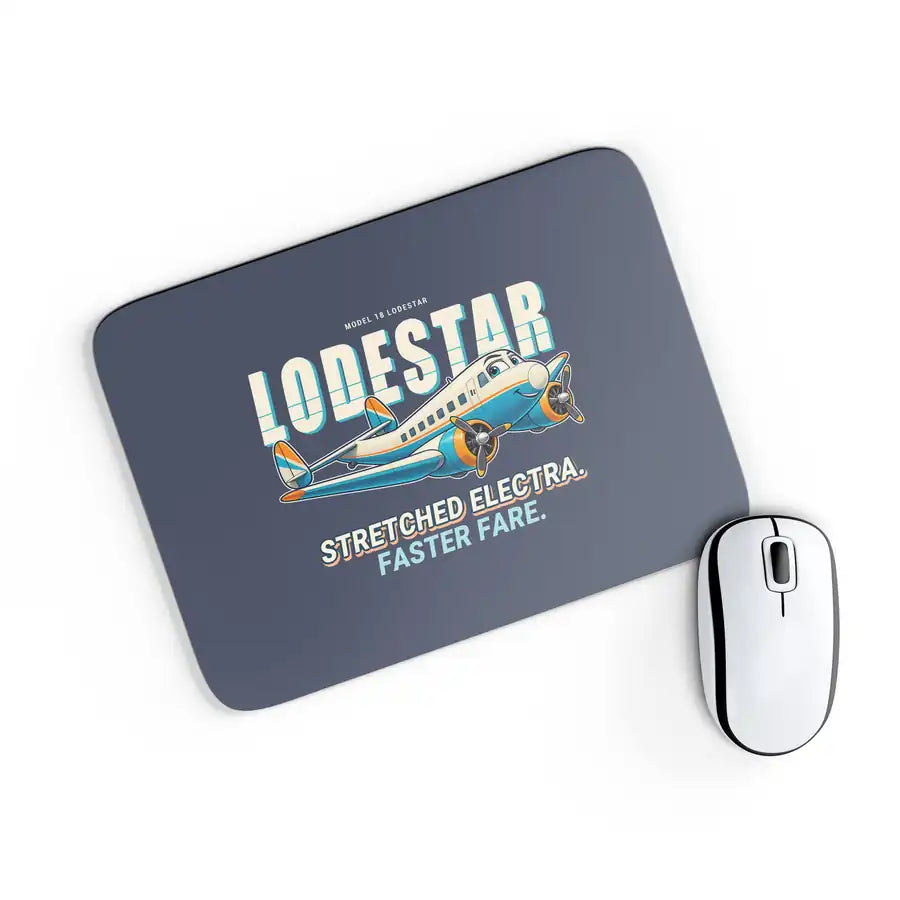 Model 18 Lodestar - Cartoon - Mouse Pad - Navy Blue