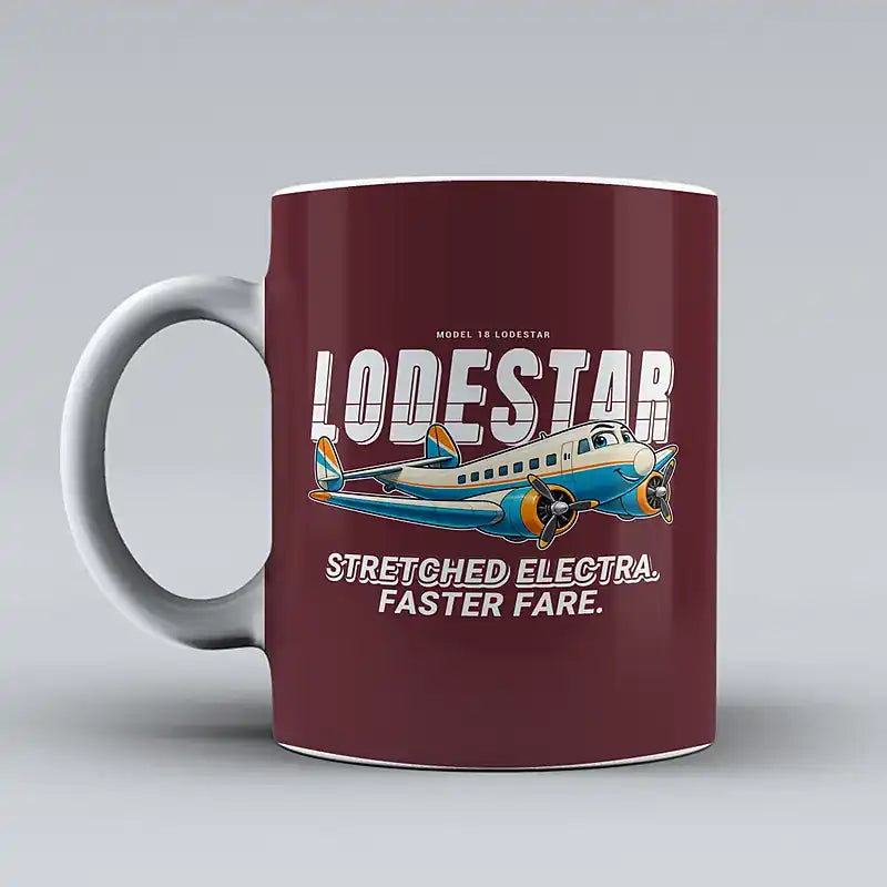 Model 18 Lodestar - Cartoon - Mug - Dark Red