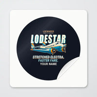 Thumbnail for Model 18 Lodestar - Cartoon + Name - Circle Sticker - Peel