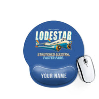 Thumbnail for Model 18 Lodestar - Cartoon + Name - Ergonomic Mouse Pad - Blue