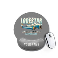 Thumbnail for Model 18 Lodestar - Cartoon + Name - Ergonomic Mouse Pad - Gray