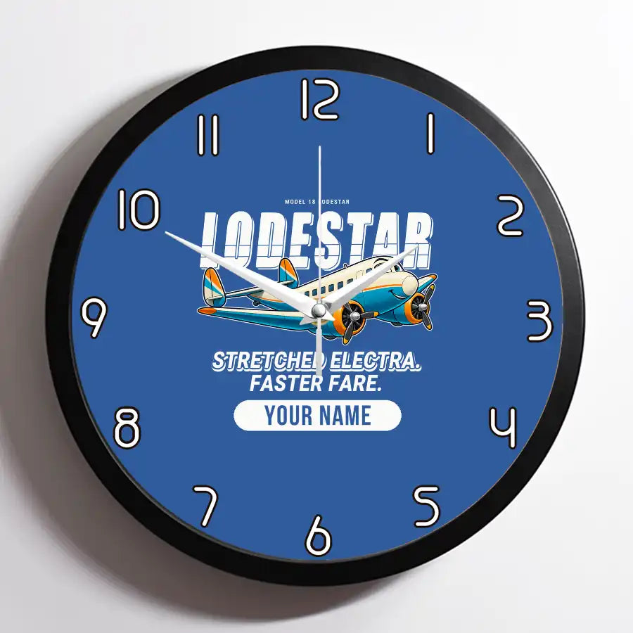 Model 18 Lodestar - Cartoon + Name - Framed - Blue