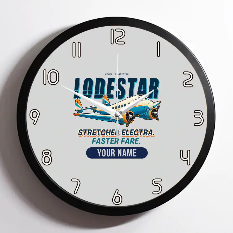 Model 18 Lodestar - Cartoon + Name - Framed - Light Gray