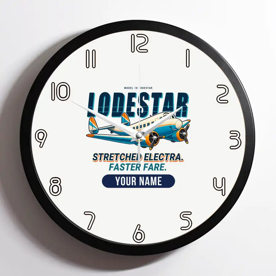 Model 18 Lodestar - Cartoon + Name - Framed - White