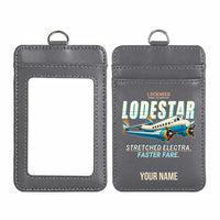 Thumbnail for Model 18 Lodestar - Cartoon - ID Card Holder - Gray + Name