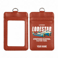 Thumbnail for Model 18 Lodestar - Cartoon - ID Card Holder - Light Brown + Name