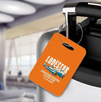 Thumbnail for Model 18 Lodestar - Cartoon + Name - Luggage Tag - Orange