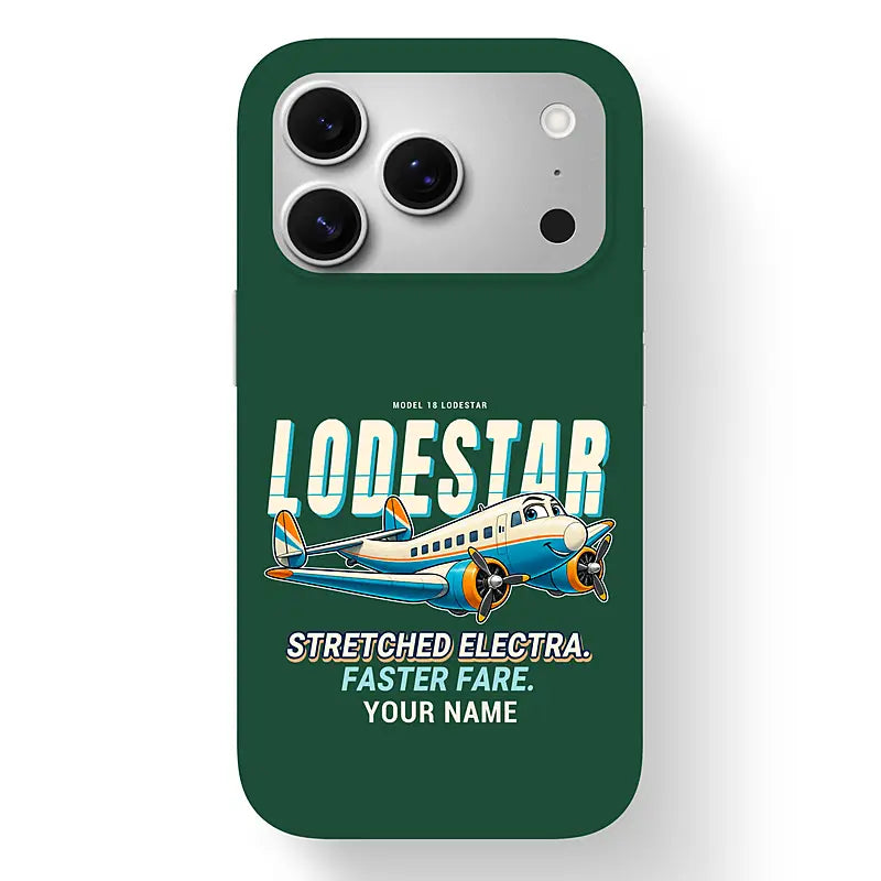 Model 18 Lodestar - Cartoon + Name - MagSafe iPhone 17 Pro - Dark Green