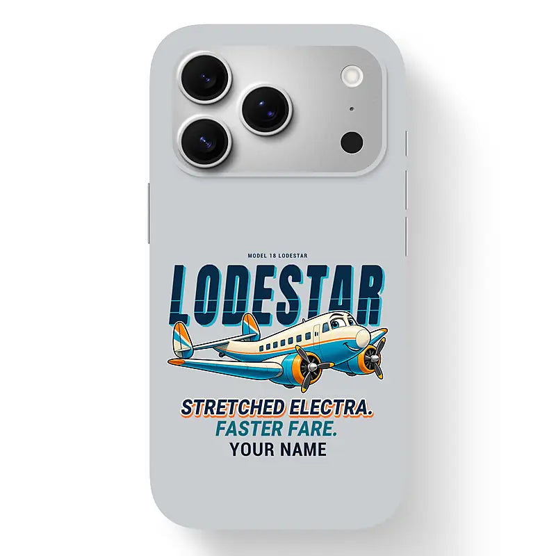 Model 18 Lodestar - Cartoon + Name - MagSafe iPhone 17 Pro - Light Gray