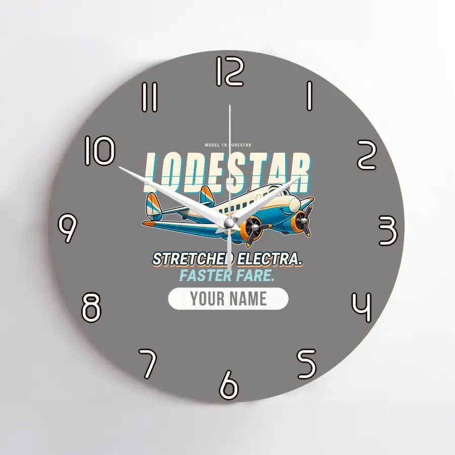 Model 18 Lodestar - Cartoon + Name - No Frame - Gray