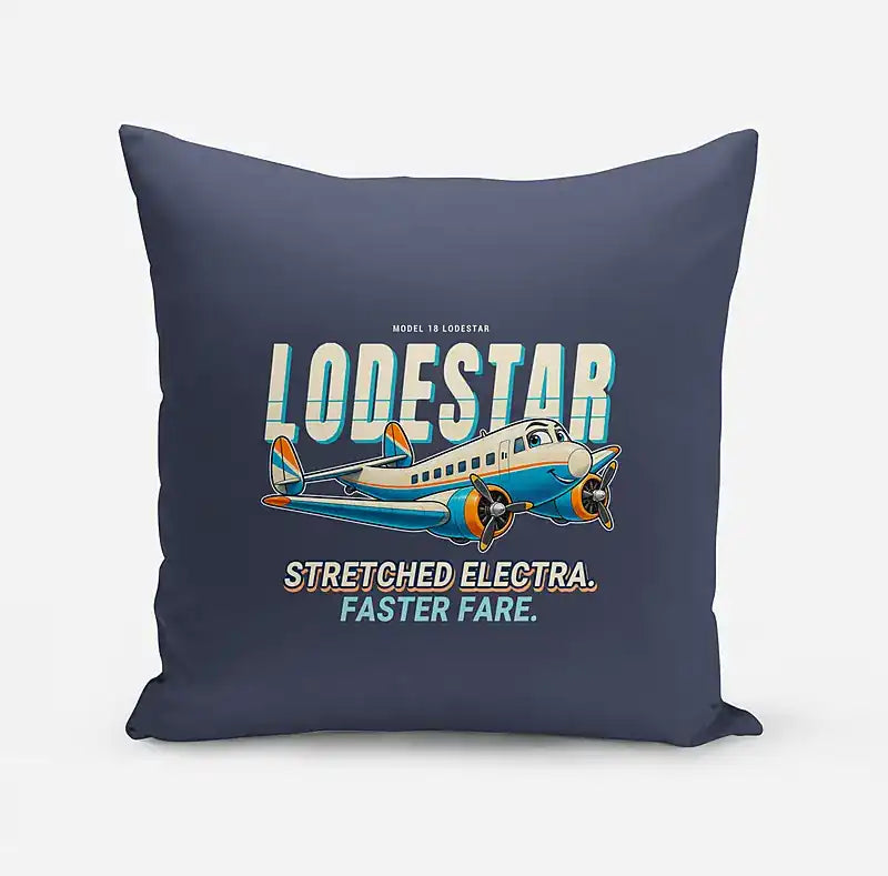 Model 18 Lodestar - Cartoon - Pillow - Navy Blue