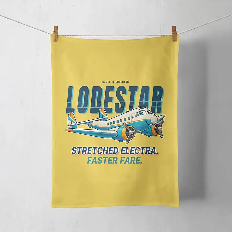 Model 18 Lodestar - Cartoon - Towel - Yellow