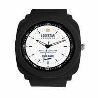 Thumbnail for Model 18 Lodestar - Classic - White + Name - Rubber Strap - Black