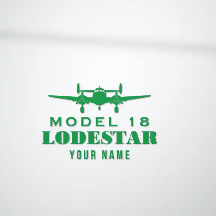 Model 18 Lodestar - Heritage Die-Cut - Green + Name - Die-Cut - Close-up