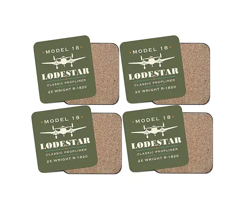 Model 18 Lodestar - Heritage - Coaster Set - Green Army