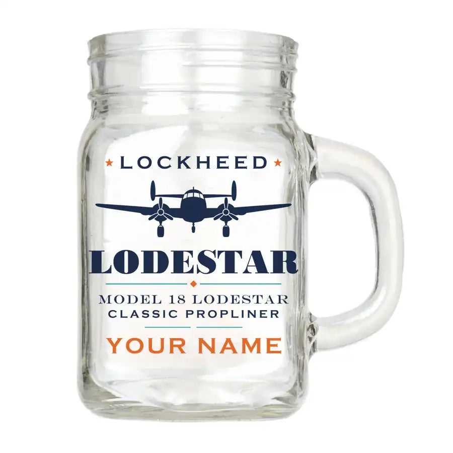 Model 18 Lodestar - Heritage + Name - Cocktail Glass (Mason Jar)