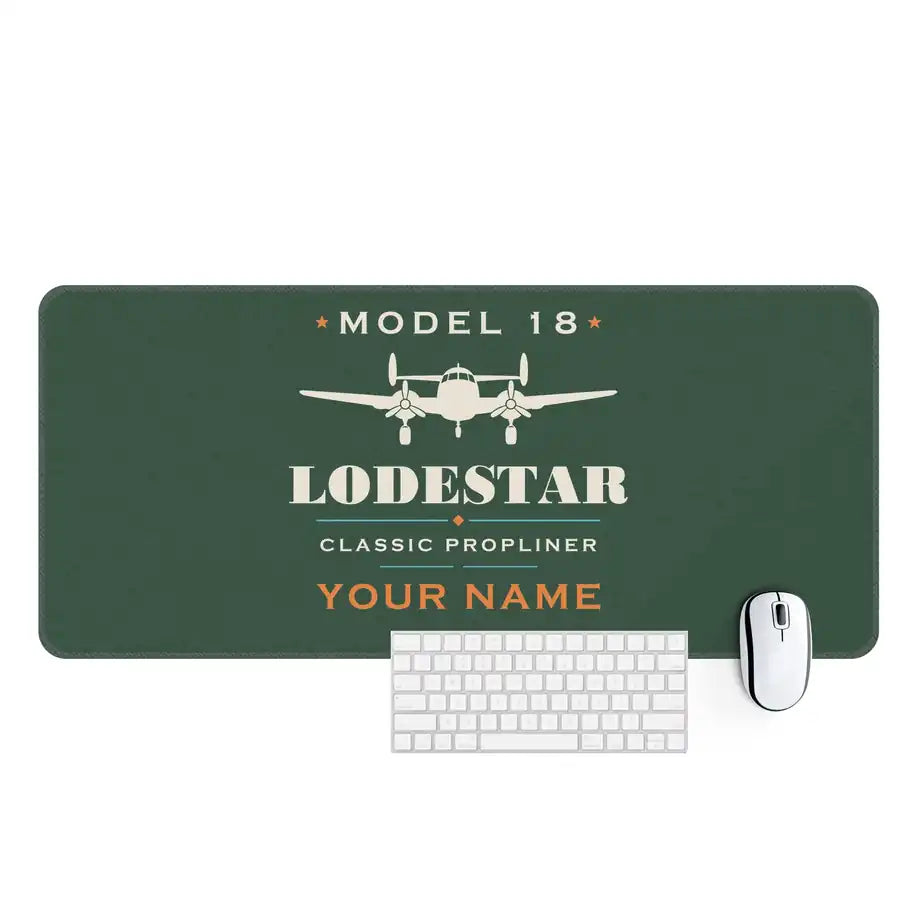 Model 18 Lodestar - Heritage + Name - Desk Mat - Dark Green