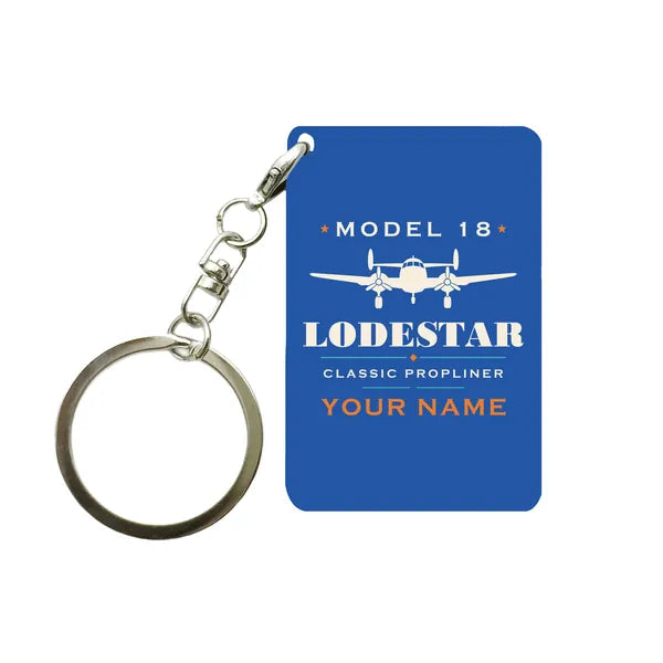 Model 18 Lodestar - Heritage + Name - Key Chain - Blue