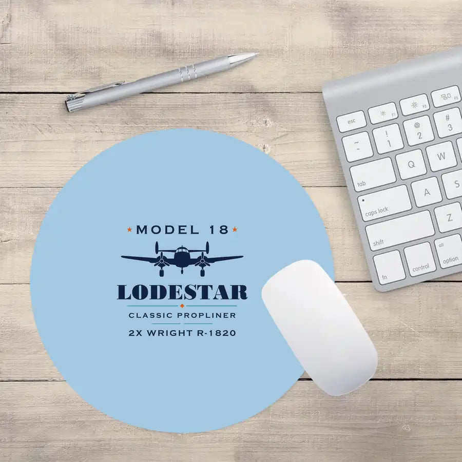 Model 18 Lodestar - Heritage - Round Mouse Pad - Light Blue