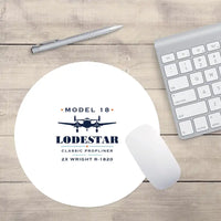 Thumbnail for Model 18 Lodestar - Heritage - Round Mouse Pad - White