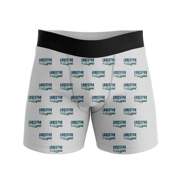 Model 18 Lodestar - Men Boxers - Cartoon Pattern - Light Gray