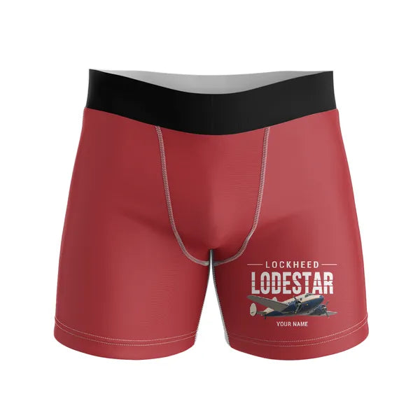 Model 18 Lodestar - Men Boxers - Original + Name - Red