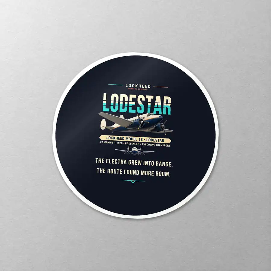 Model 18 Lodestar - Original - Circle Sticker - Close-up