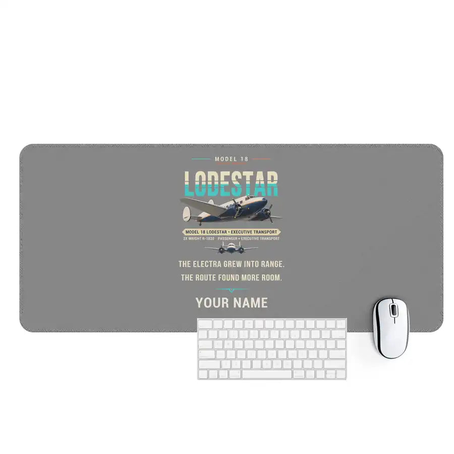 Model 18 Lodestar - Original + Name - Desk Mat - Gray