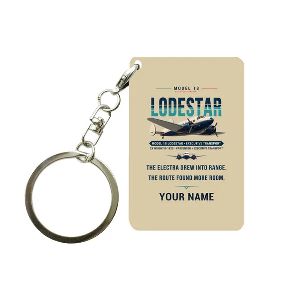 Model 18 Lodestar - Original + Name - Key Chain - Beige