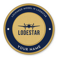 Thumbnail for Model 18 Lodestar Patches - Circle + Name - Navy Gold