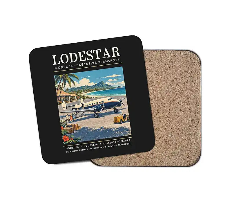 Model 18 Lodestar - Poster - Coaster - Black