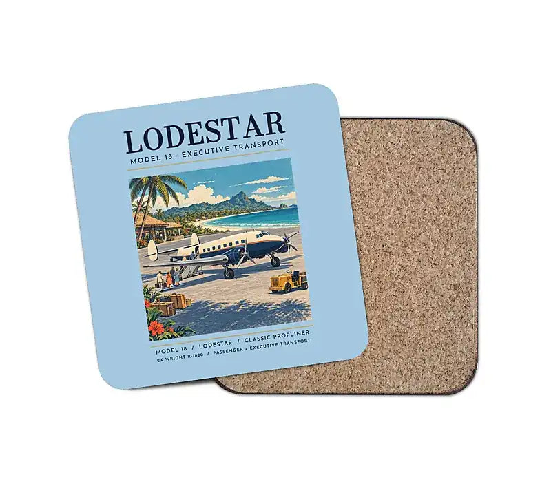 Model 18 Lodestar - Poster - Coaster - Light Blue