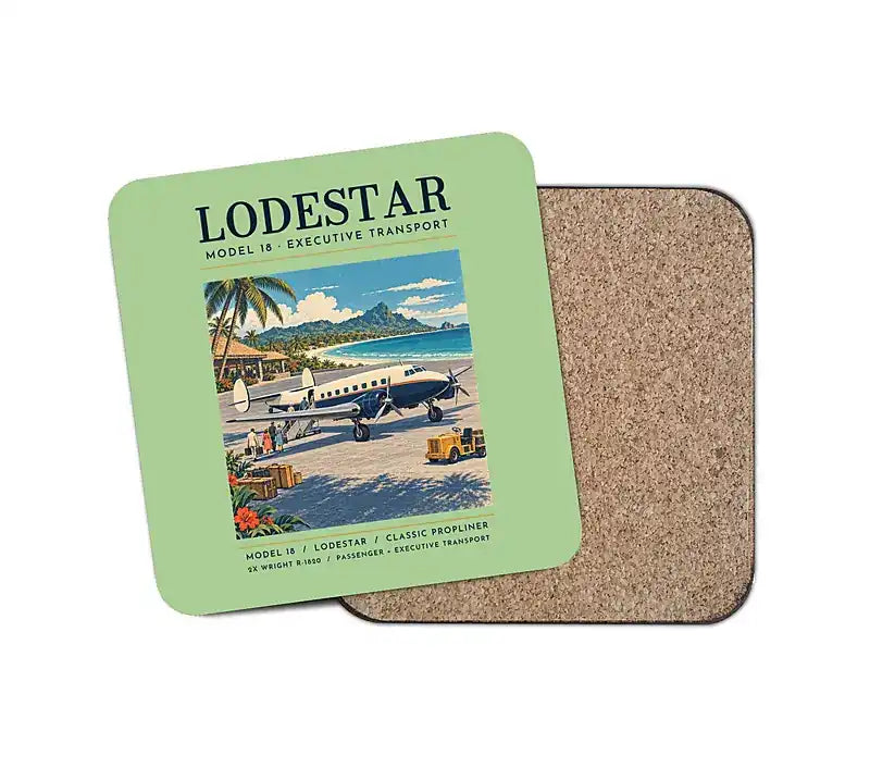 Model 18 Lodestar - Poster - Coaster - Light Green