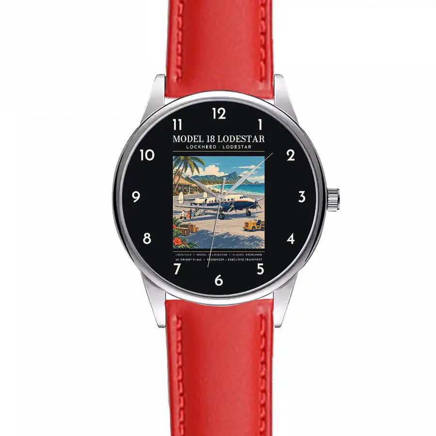 Model 18 Lodestar - Poster - Leather Strap - Red Leather Strap