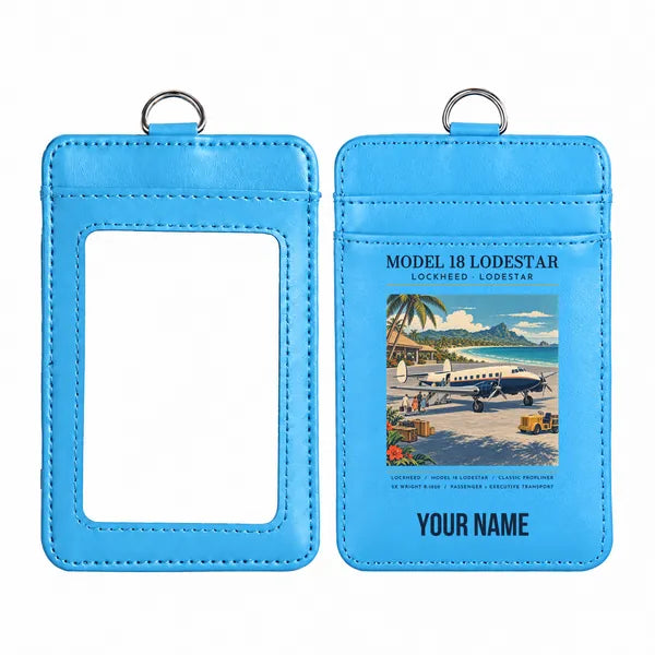 Model 18 Lodestar - Poster - ID Card Holder - Blue + Name