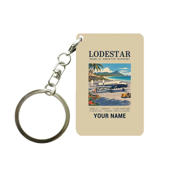 Model 18 Lodestar - Poster + Name - Key Chain - Beige